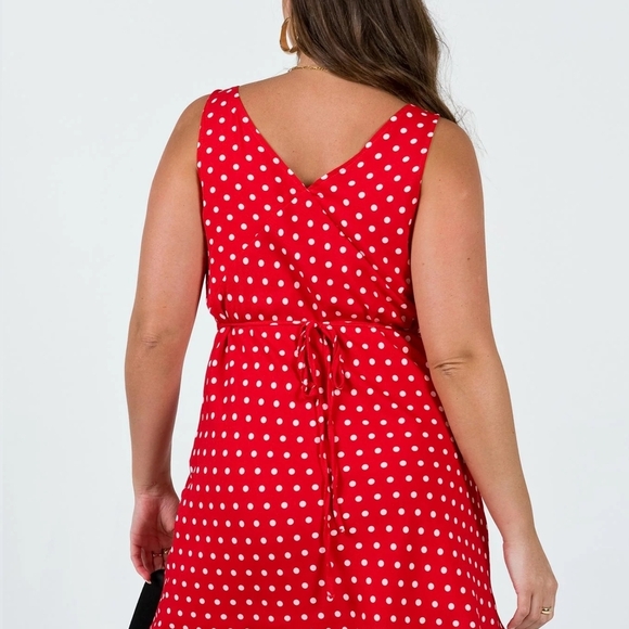 Princess Polly Red Polka Dot Mini Dress - Picture 3 of 10